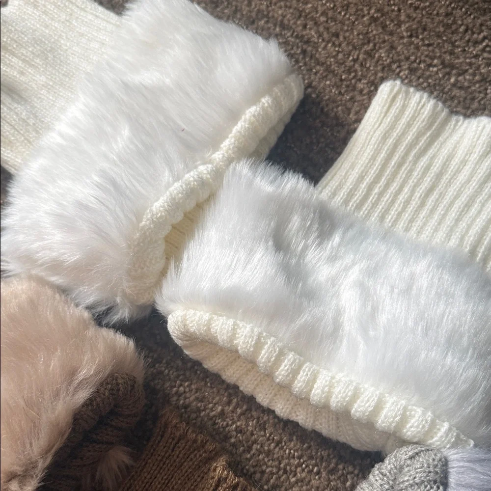 Faux Fur Knit Boot Cuffs Set - Picture 6 of 8